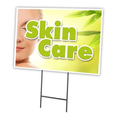 Signmission Skin Care Yard Sign & Stake outdoor plastic coroplast window, C-1824 Skin Care C-1824 Skin Care